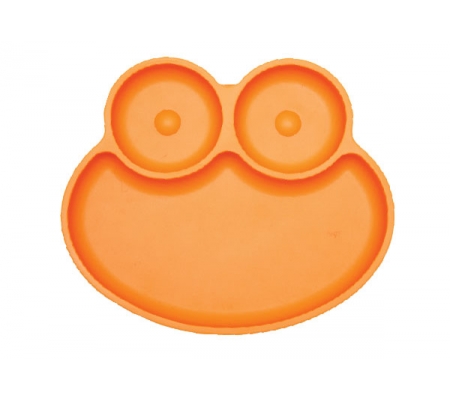 Kiddies & Co Frog Silicone Plate - Orange